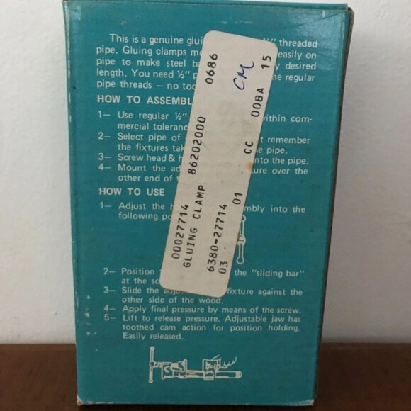 NEW Red Cast Iron Clamp Spring Lever 1/2" Threaded Malleable Woodworking Gluing - Picture 4 of 5